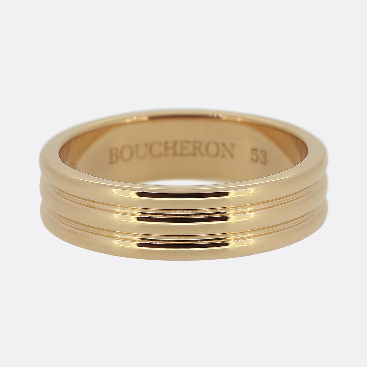 Boucheron Gordon Wedding Band Ring Size M 1/2 (53)