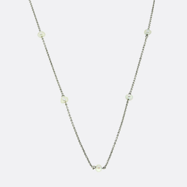 Edwardian Natural Pearl Set Chain