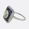 Art Deco 1.90 Carat Diamond and Sapphire Dress Ring