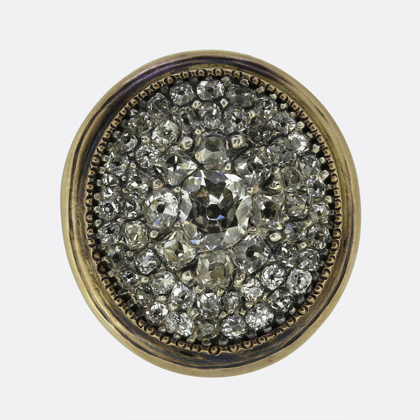 Georgian Old Cut Diamond Cluster Dress Ring