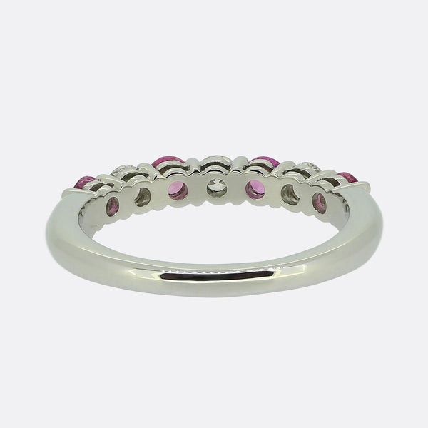 Tiffany & Co. Forever Pink Sapphire and Diamond Band Ring