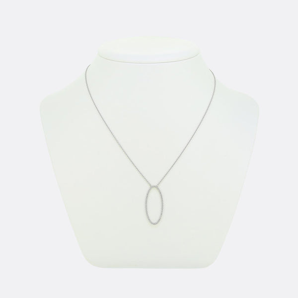 Tiffany & Co. Metro Diamond Oval Pendant