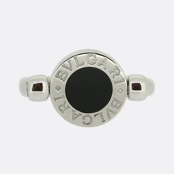 Bvlgari Onyx and Diamond Ring