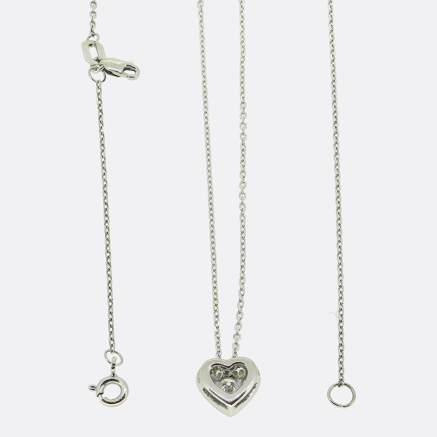 Vintage Diamond Heart Necklace