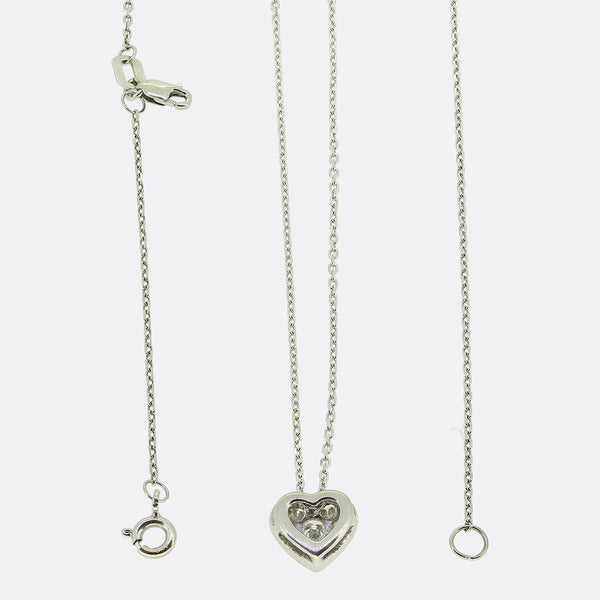 Vintage Diamond Heart Necklace