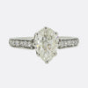 Edwardian 1.40 Carat Pear Cut Diamond Ring