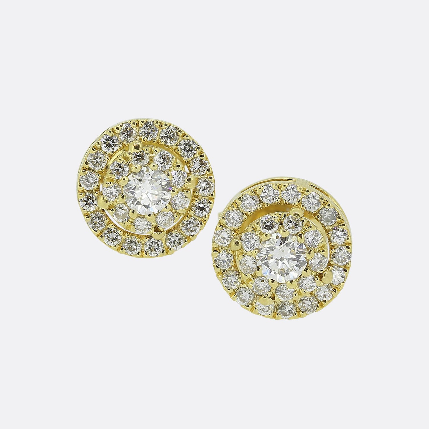 0.80 Carat Diamond Cluster Earrings