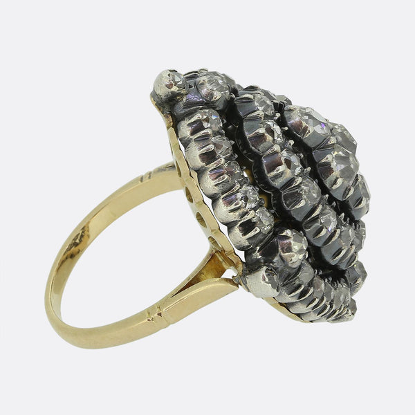 Victorian Old Cut Diamond Cluster Ring