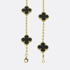 Van Cleef & Arpels Vintage Alhambra 20 Motif Onyx Necklace