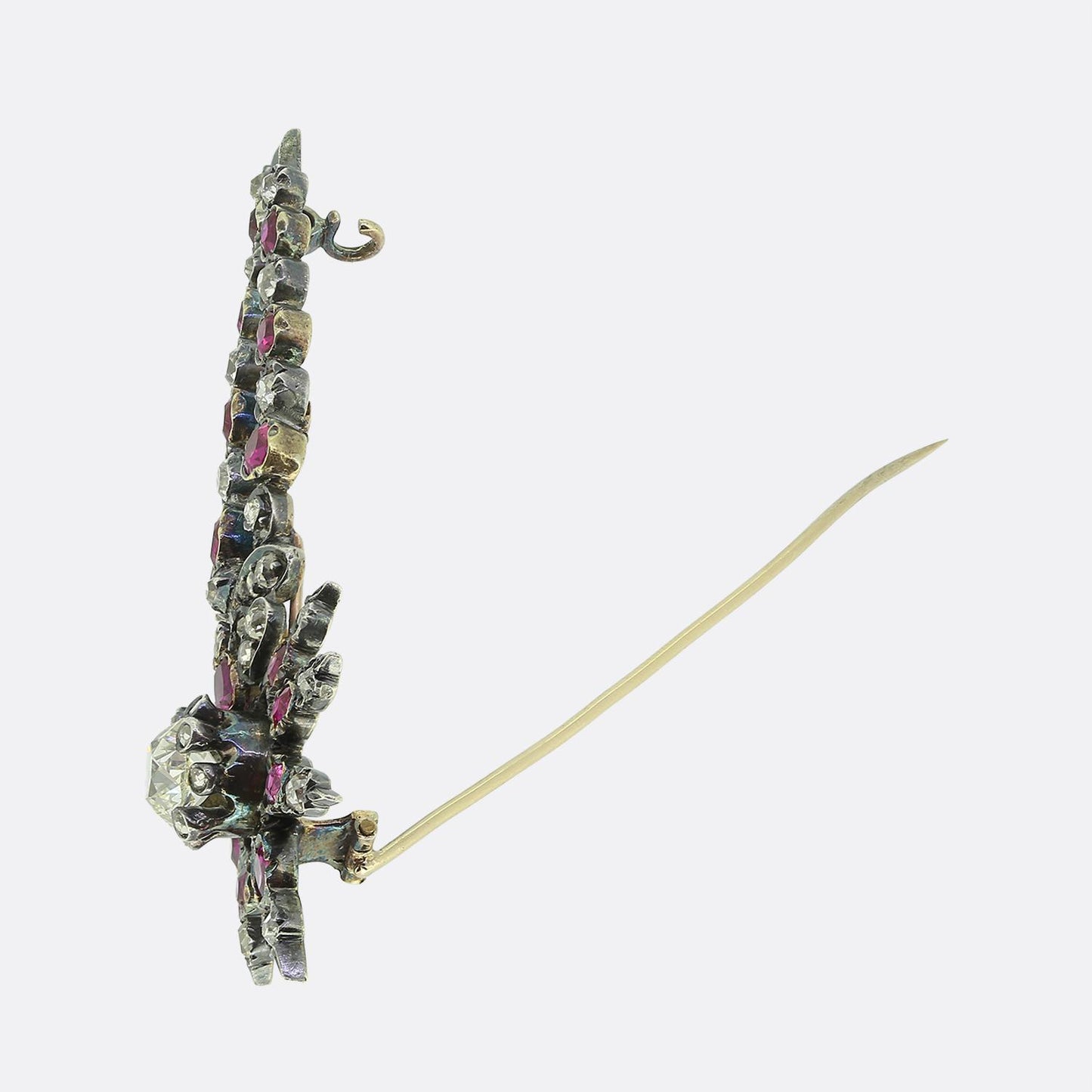 Victorian Burmese Ruby and Diamond Shooting Star Brooch