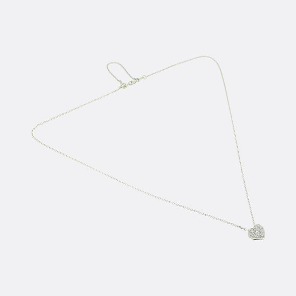 Vintage Diamond Heart Necklace