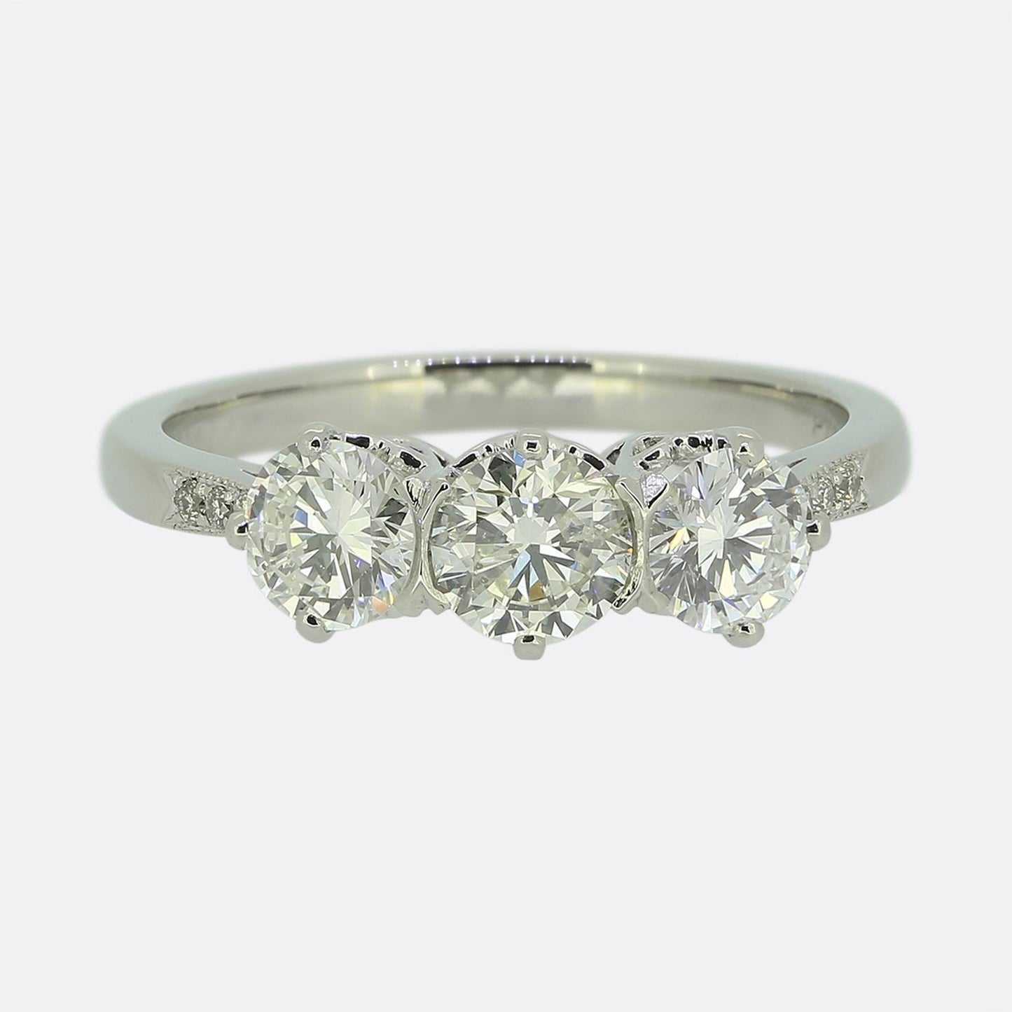 1.23 Carat Diamond Three-Stone Ring
