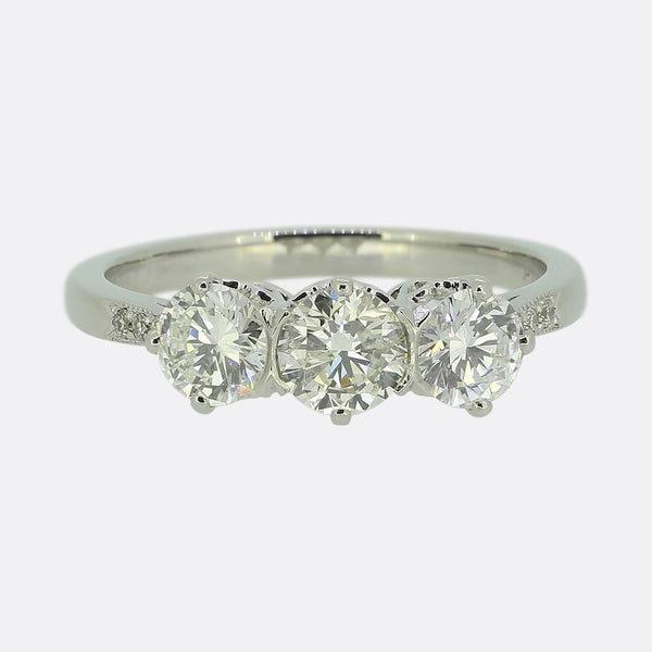 1.23 Carat Diamond Three-Stone Ring