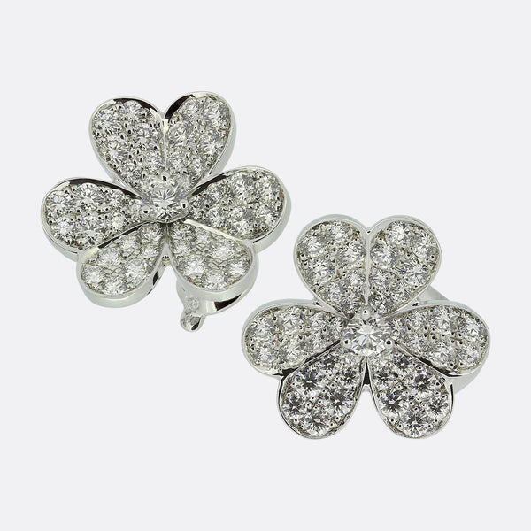 Van Cleef & Arpels Small Model Frivole Diamond Earrings