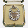 Victorian Rock Crystal and Diamond Padlock Pendant Brooch