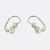 Art Deco 1.60 Carat Old Cut Diamond Drop Earrings