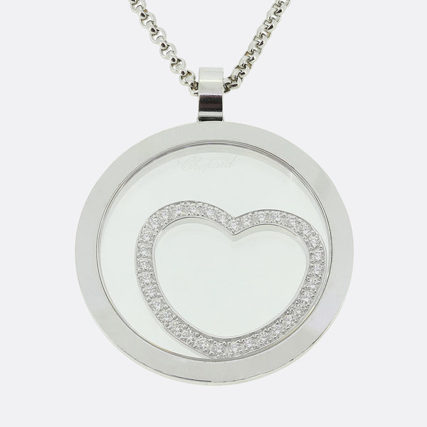 Chopard Happy Spirit Diamond Heart Pendant Necklace