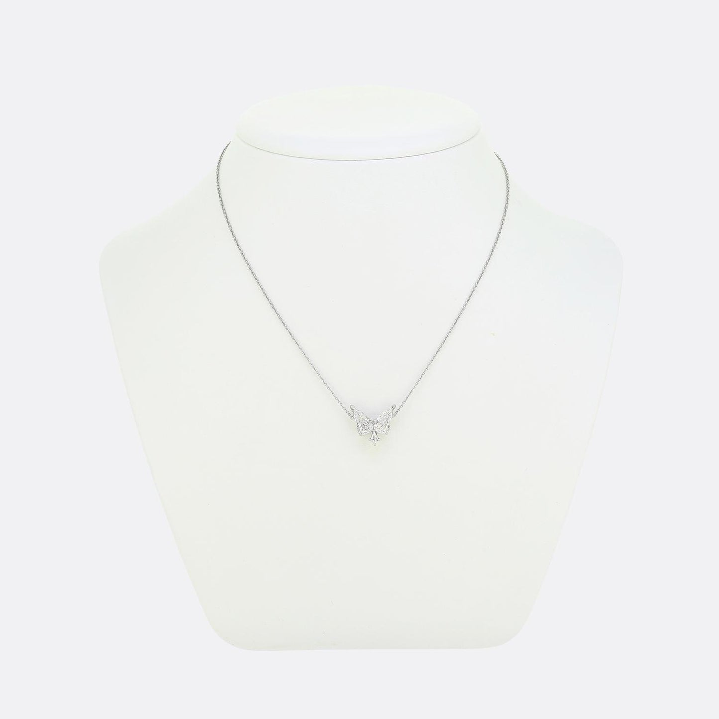 2.88 Carat Diamond Butterfly Necklace