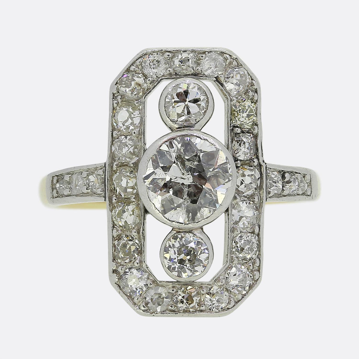 Edwardian Diamond Tablet Ring