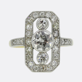 Edwardian Diamond Tablet Ring