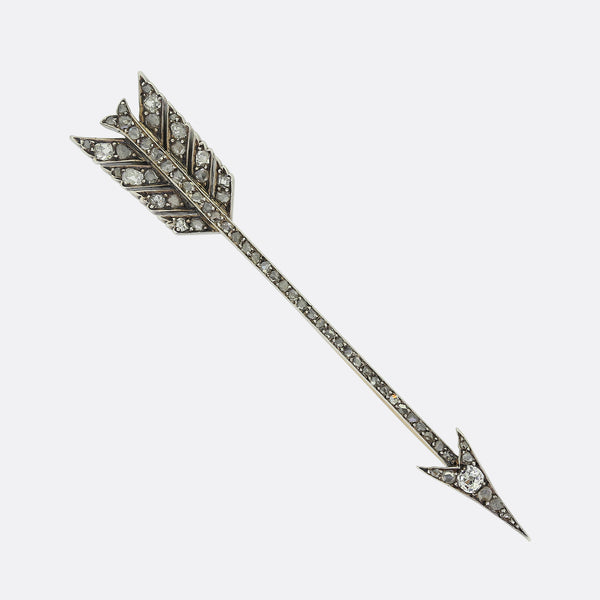 Victorian Diamond Arrow Brooch