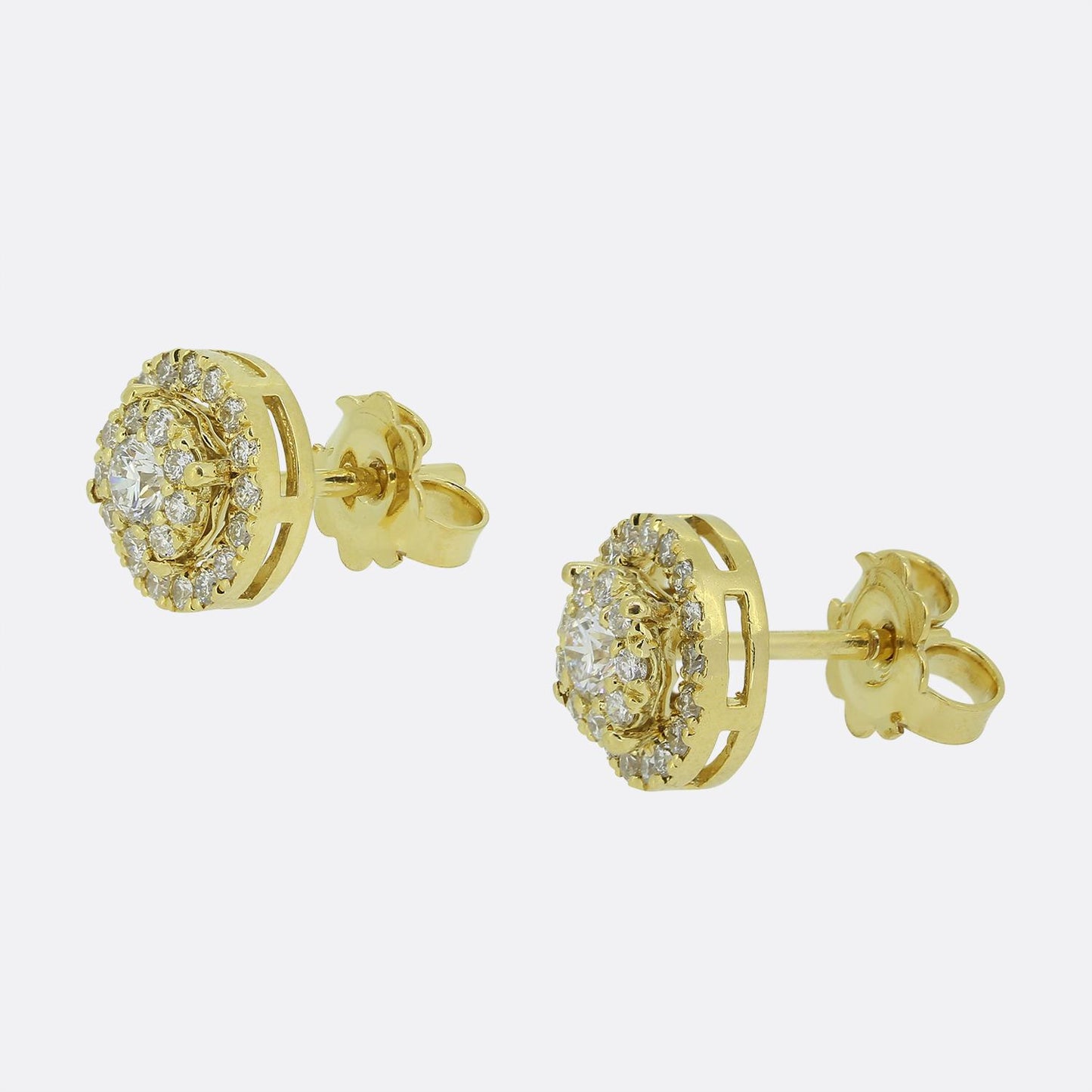 0.80 Carat Diamond Cluster Earrings