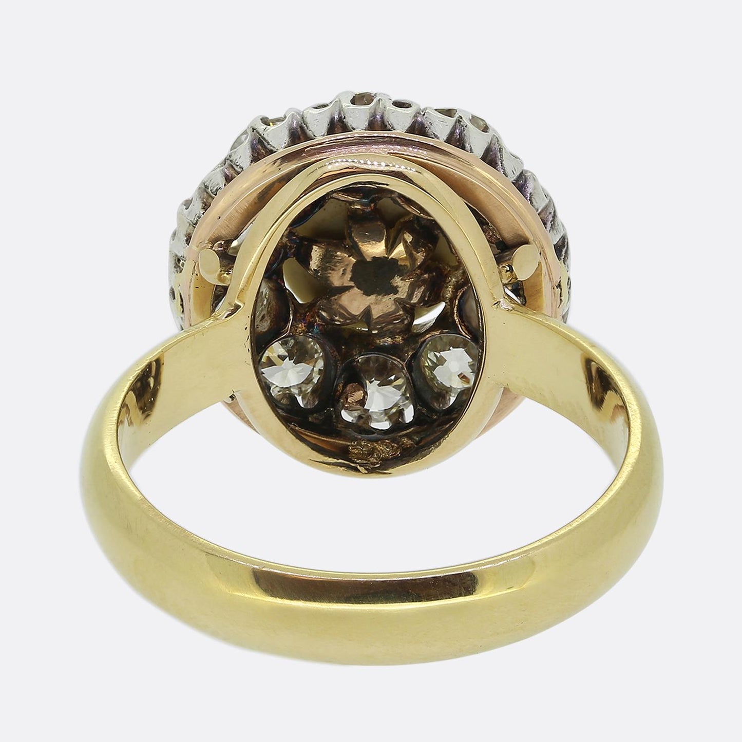 Antique Pearl and Diamond Cluster Ring