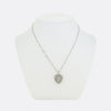 Antique Pearl and Diamond Heart Locket Necklace