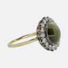 Antique Chrysoberyl and Diamond Cluster Ring