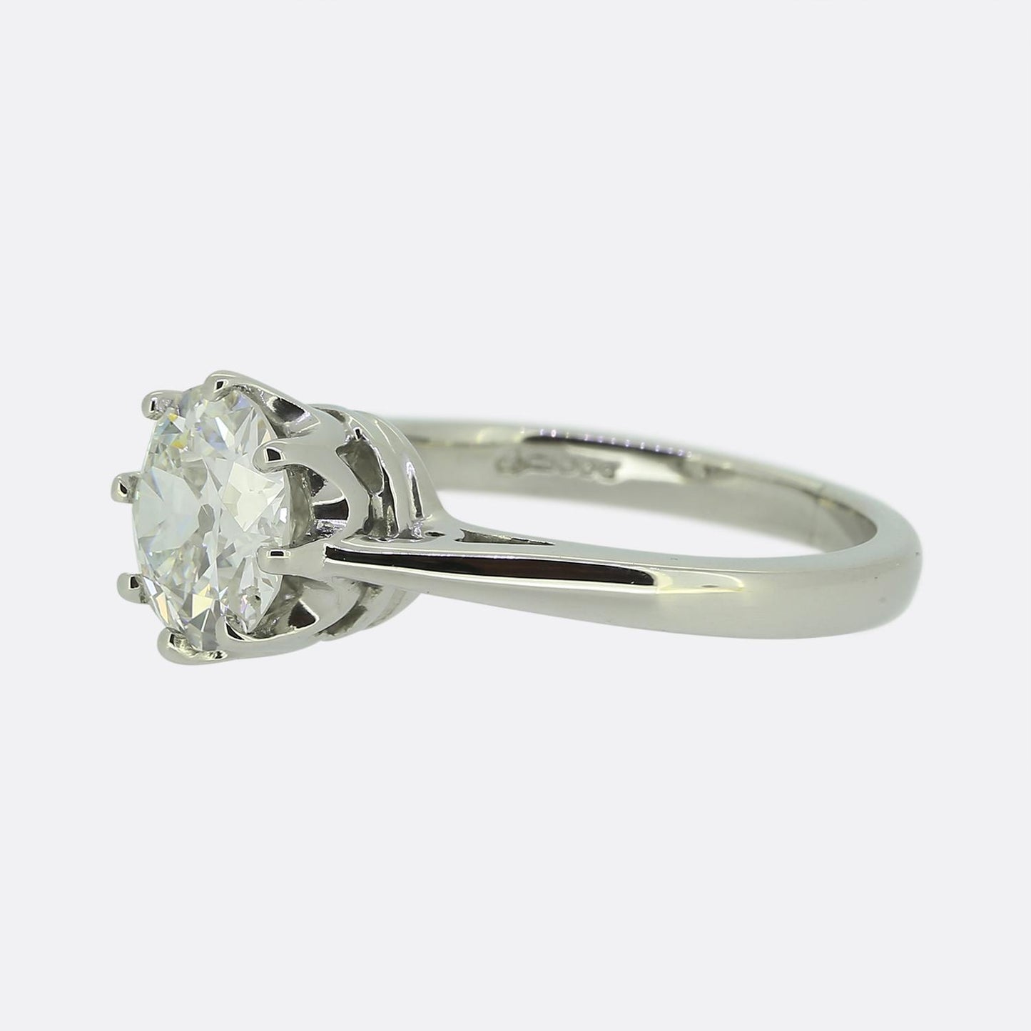 1.75 Carat Old Cut Diamond Solitaire Ring