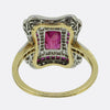 Art Deco Ruby and Diamond Plaque Ring