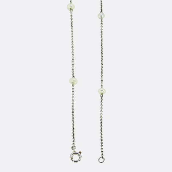 Edwardian Natural Pearl Set Chain