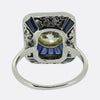 Art Deco 1.90 Carat Diamond and Sapphire Dress Ring