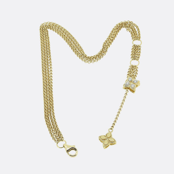 Vintage Diamond Flower Chain Bracelet