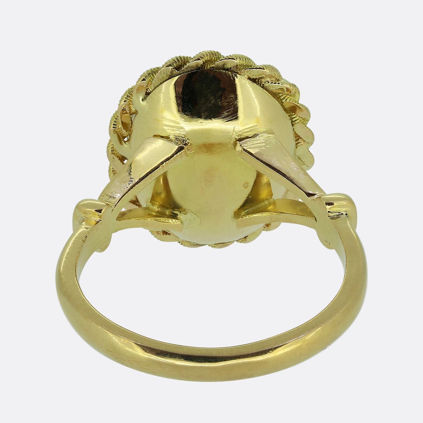 Victorian Style Natural Pearl and Enamel Dress Ring
