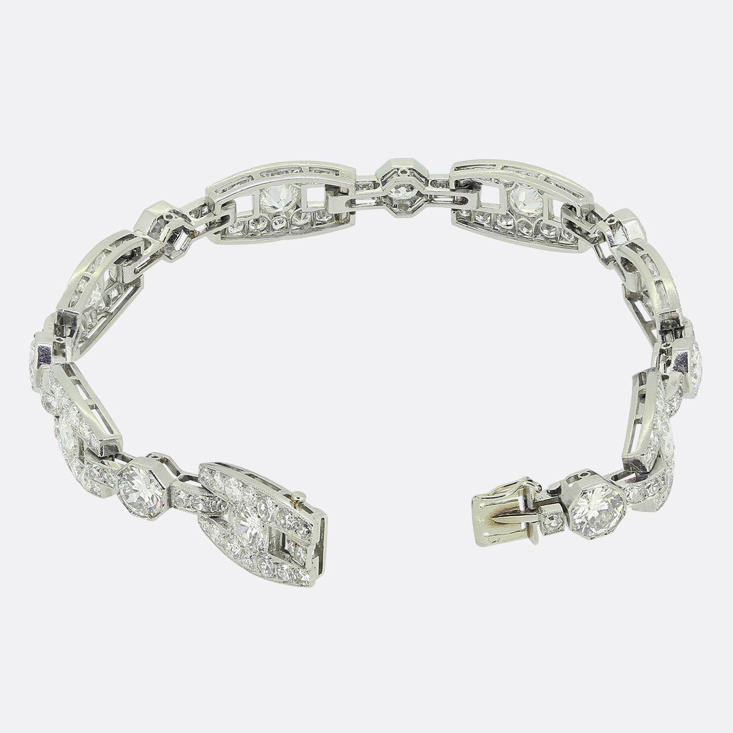 Chaumet Art Deco 9.50 Carat Diamond Bracelet