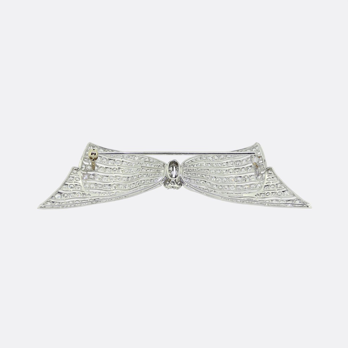 Art Deco 6.00 Carat Diamond Bow Brooch