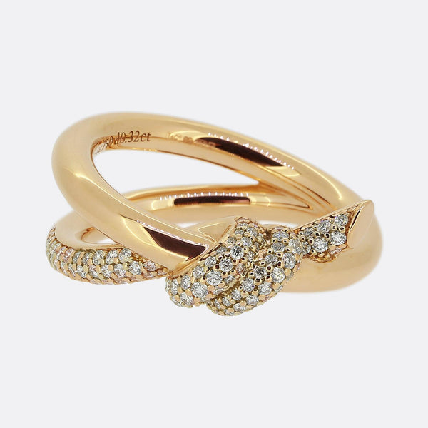 Tiffany & Co. Tiffany Knot Double Row Diamond Ring