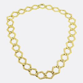 Vintage Textured Chain Necklace