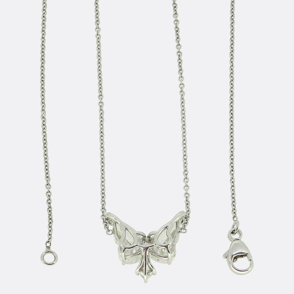 2.88 Carat Diamond Butterfly Necklace
