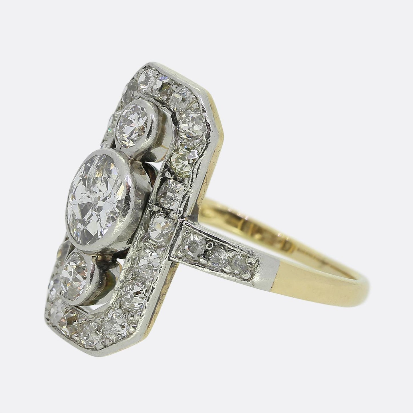 Edwardian Diamond Tablet Ring
