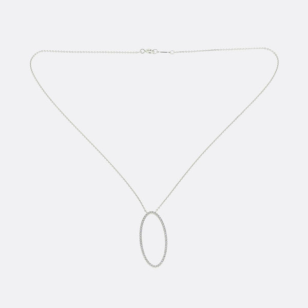 Tiffany & Co. Metro Diamond Oval Pendant