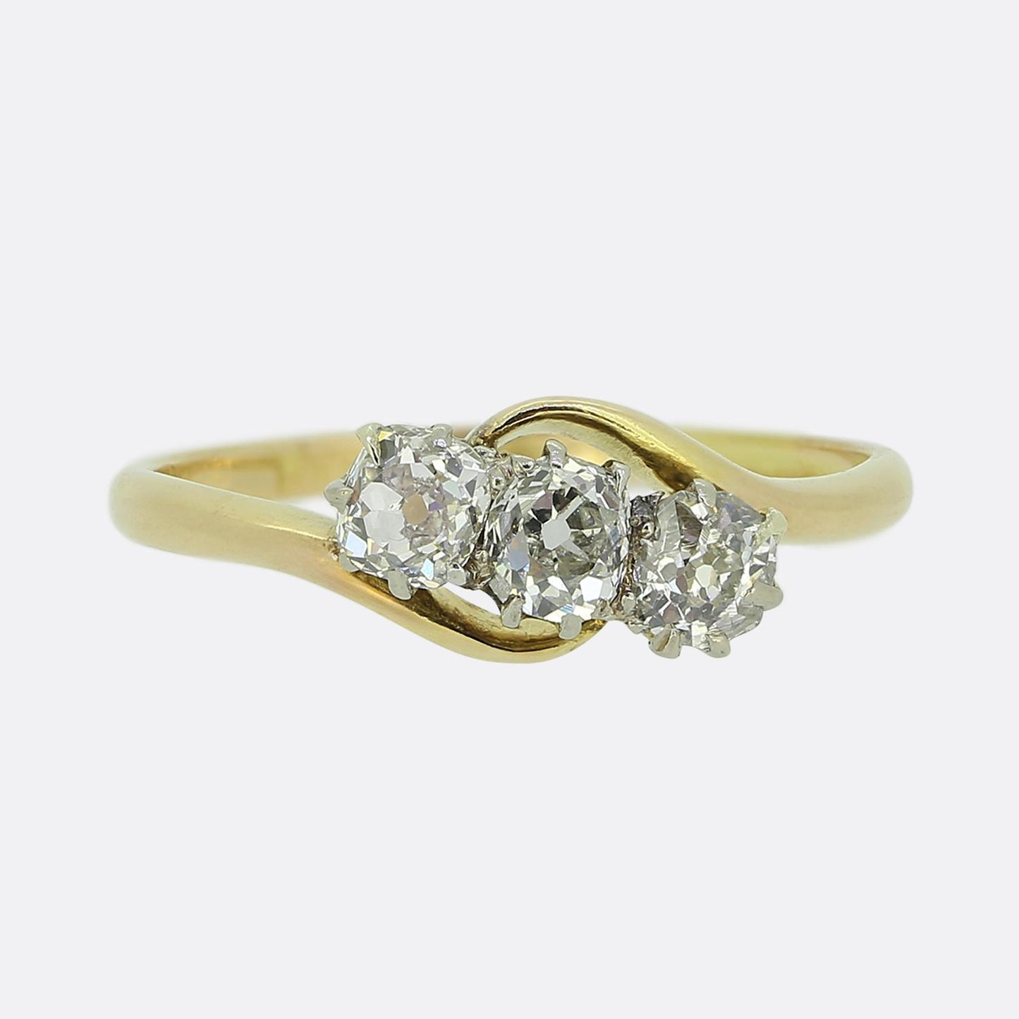 Vintage Three-Stone Diamond Ring