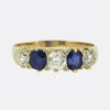 Edwardian Sapphire and Diamond Five-Stone Ring
