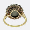 Antique Chrysoberyl and Diamond Cluster Ring