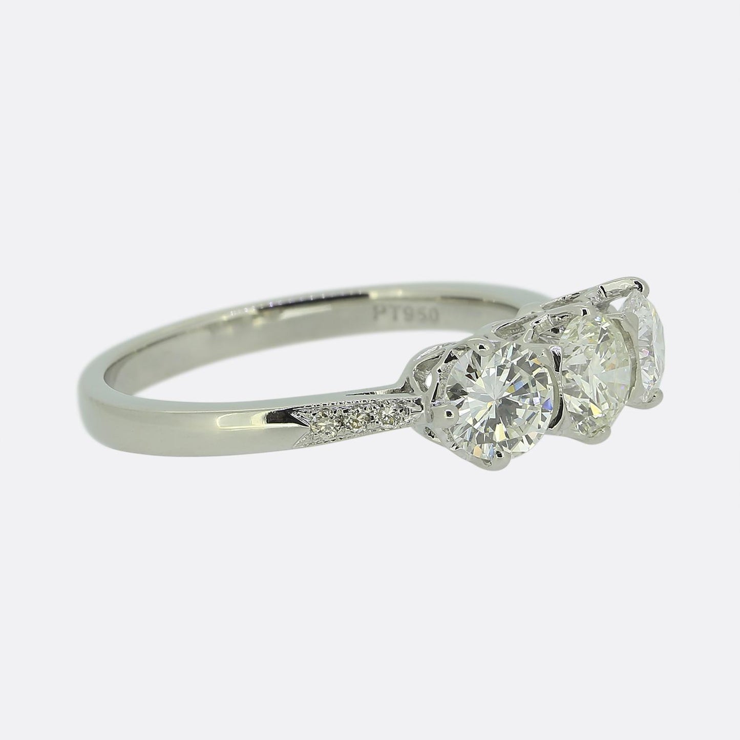 1.23 Carat Diamond Three-Stone Ring