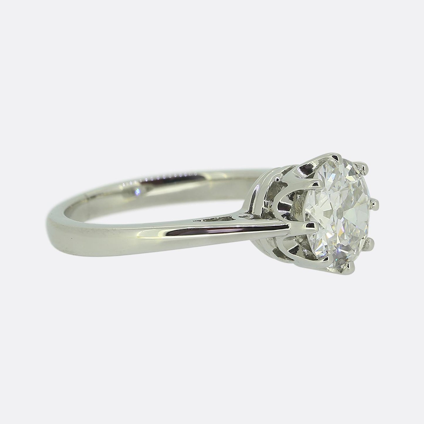 1.75 Carat Old Cut Diamond Solitaire Ring