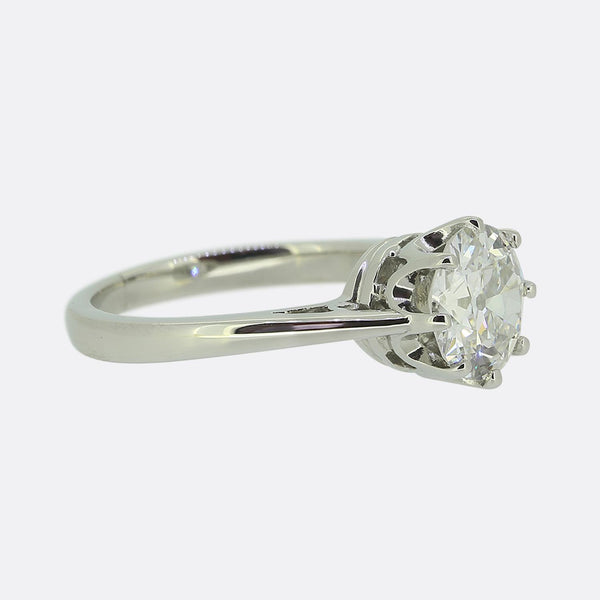 1.75 Carat Old Cut Diamond Solitaire Ring