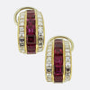 Bvlgari Ruby and Diamond Half-Hoop Earrings