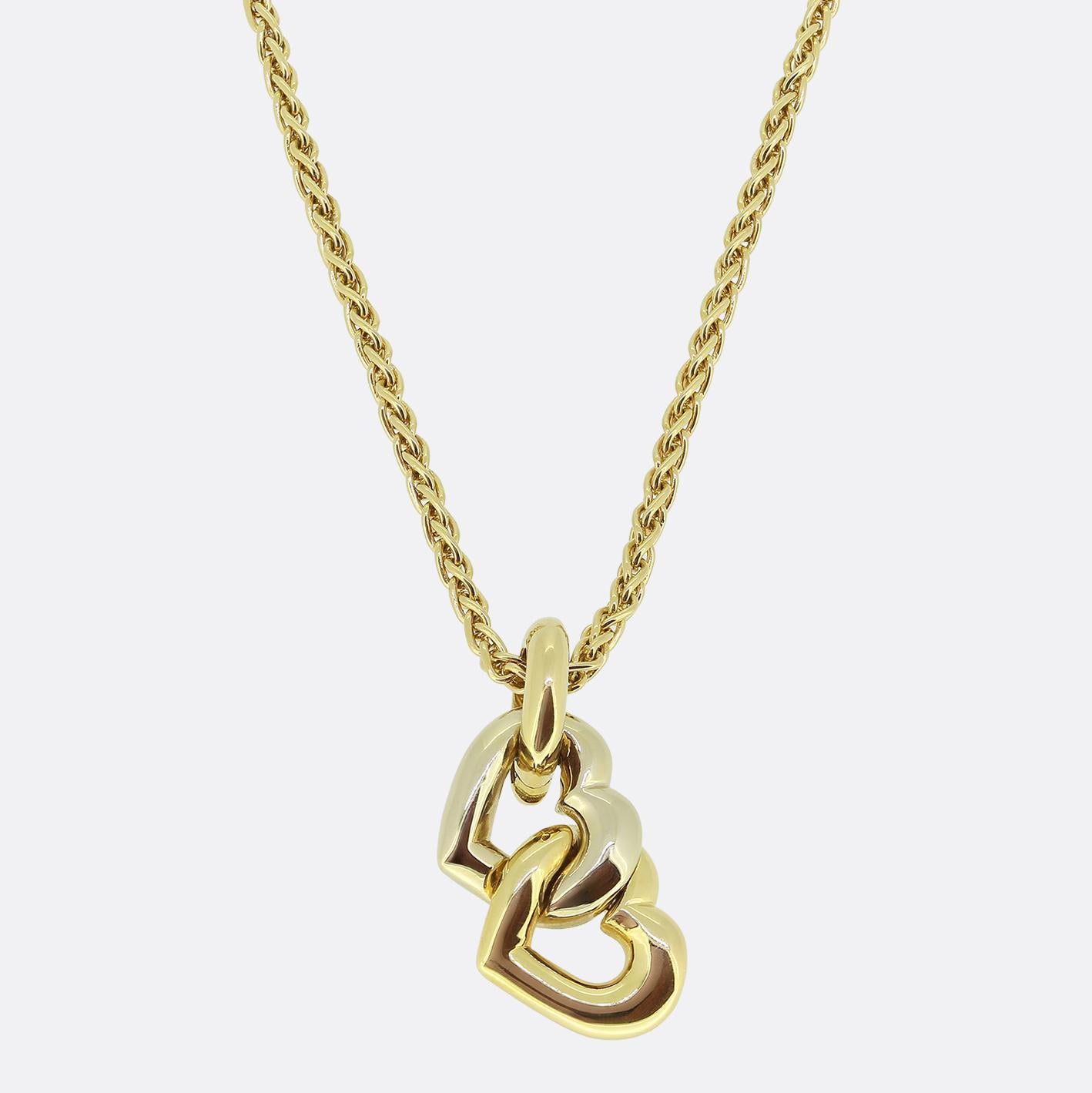 Cartier Double Heart Pendant Necklace